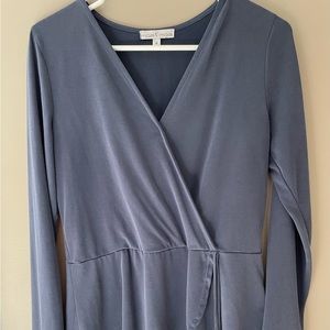 Moa Moa Blue Suede Blouse